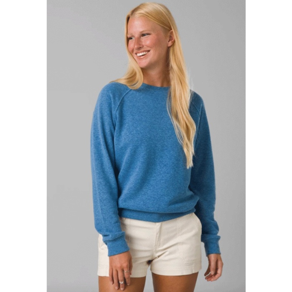 Prana Cozy Up Sweatshirt Women’s S Blue Crewneck Outdoor Casual Pullover